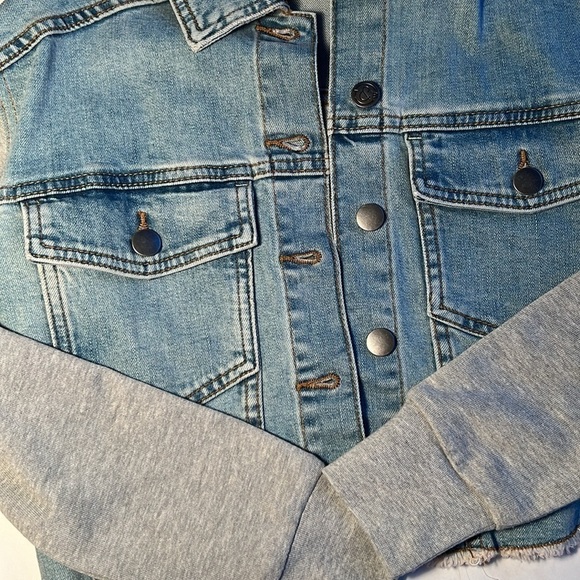 Treasure And Bond Kid's Denim & Fleece Hooded Jacket! - Picture 4 of 8